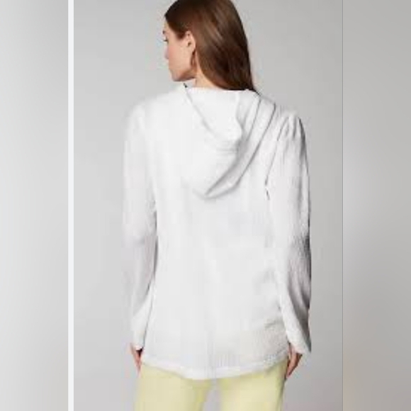 J jill- pure jill cotton-Gauze hooded jacket. - Picture 3 of 11
